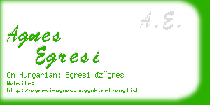 agnes egresi business card